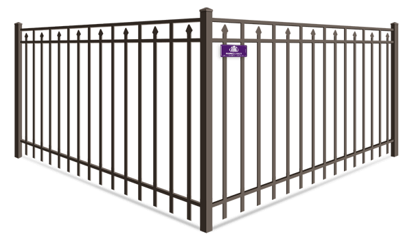 4 rail aluminum fence with flat top in Denver North Carolina