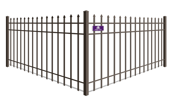 3 rail aluminum fence with spear tops in Denver North Carolina