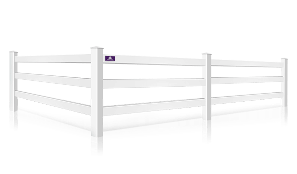 Decorative vinyl rail fence in the Denver North Carolina area.