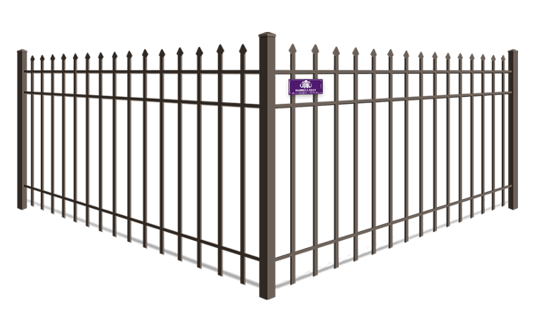 Ornate Metal Fence With Spear Tops in Denver North Carolina