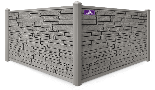 Gray SimTek composite fence in Denver North Carolina