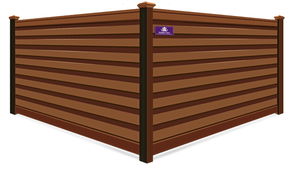 Horizontal Trex composite fence in Denver North Carolina