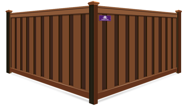 Wood Grain composite fence in Denver North Carolina