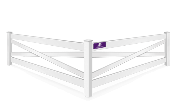 Vinyl Crossbuck fence contractor in Denver North Carolina