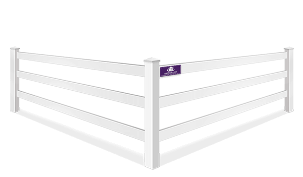 Vinyl split rail farm fence contractor in Denver North Carolina