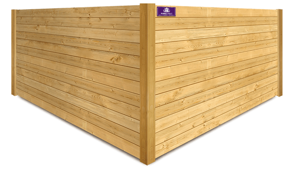 Horizontal wood fence in Denver North Carolina