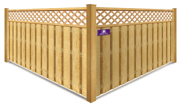 Lattice Top wood fence in Denver North Carolina