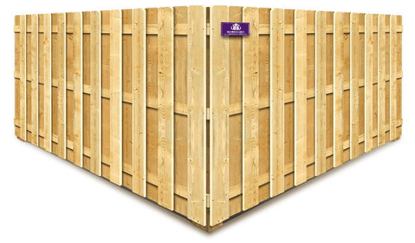 Shadowbox wood fence in Denver North Carolina