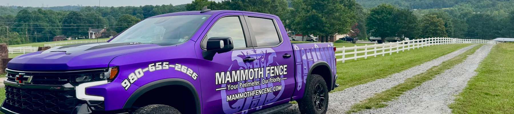 Denver North Carolina fence contractor company truck
