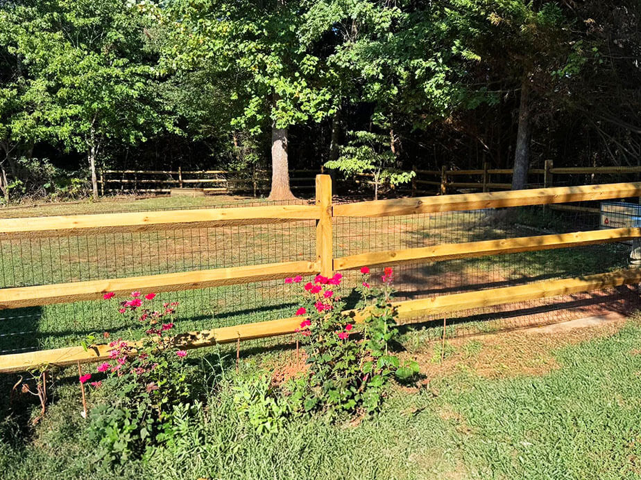 Farm fence in Cornelius North Carolina